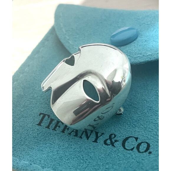 Rare Tiffany & Co. Sterling Silver Mask Brooch- The Phantom of the Opera - Picture 1 of 14